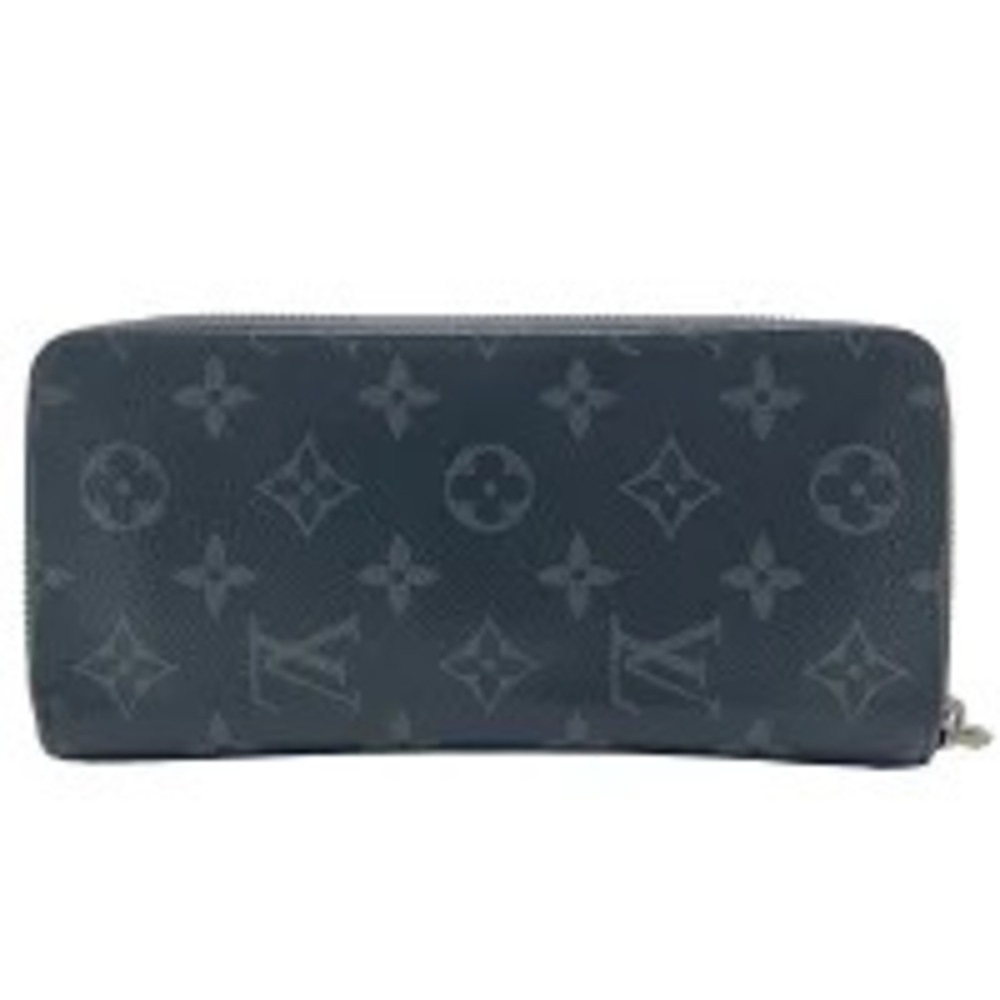 LOUIS VUITTON Zippy Wallet Vertical Monogram Eclipse Black Round Zipper Long